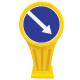 DT02 guide bollard with sign 4.7 Detour