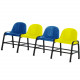 ST04-4 sectional chairs with backrest, 4 seats 
