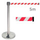 LT05 crowd barrier with red and white tape 5m