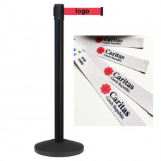 Barriers with tapes LTM02 - individual tape with a logo 2.5m - buy, low price