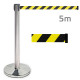 LT05 crowd barrier with yellow and black tape 5m