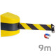 NT09-M wall mounted barrier with yellow-black tape 9m