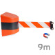 NT09 Fencing with retractable red-white tape 9 meters on magnets