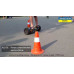 Plastic road cone KD02 35 cm high with one reflective strip - buy at a low price Plastic road cone KD02 35 cm high with one reflective strip - buy at a low price